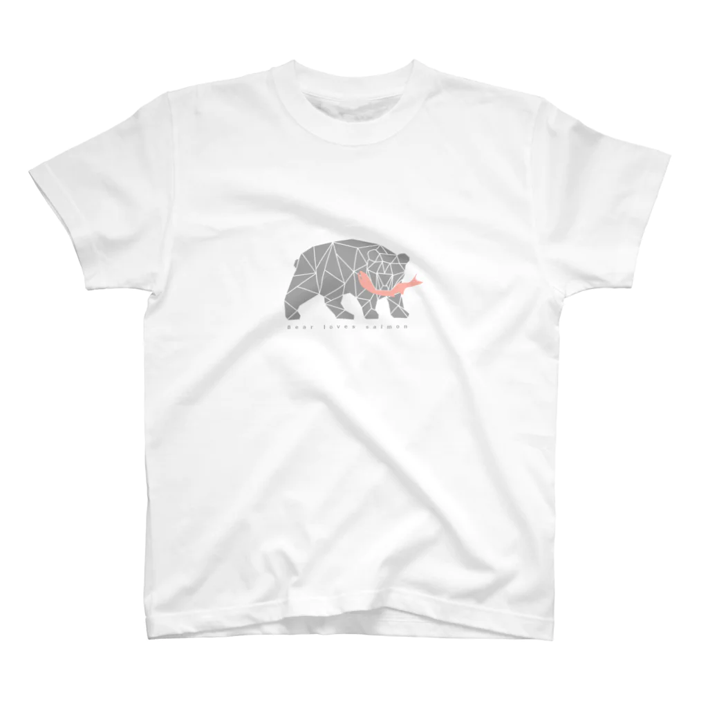 bear loves salmonの木彫りの熊 スタンダードTシャツ