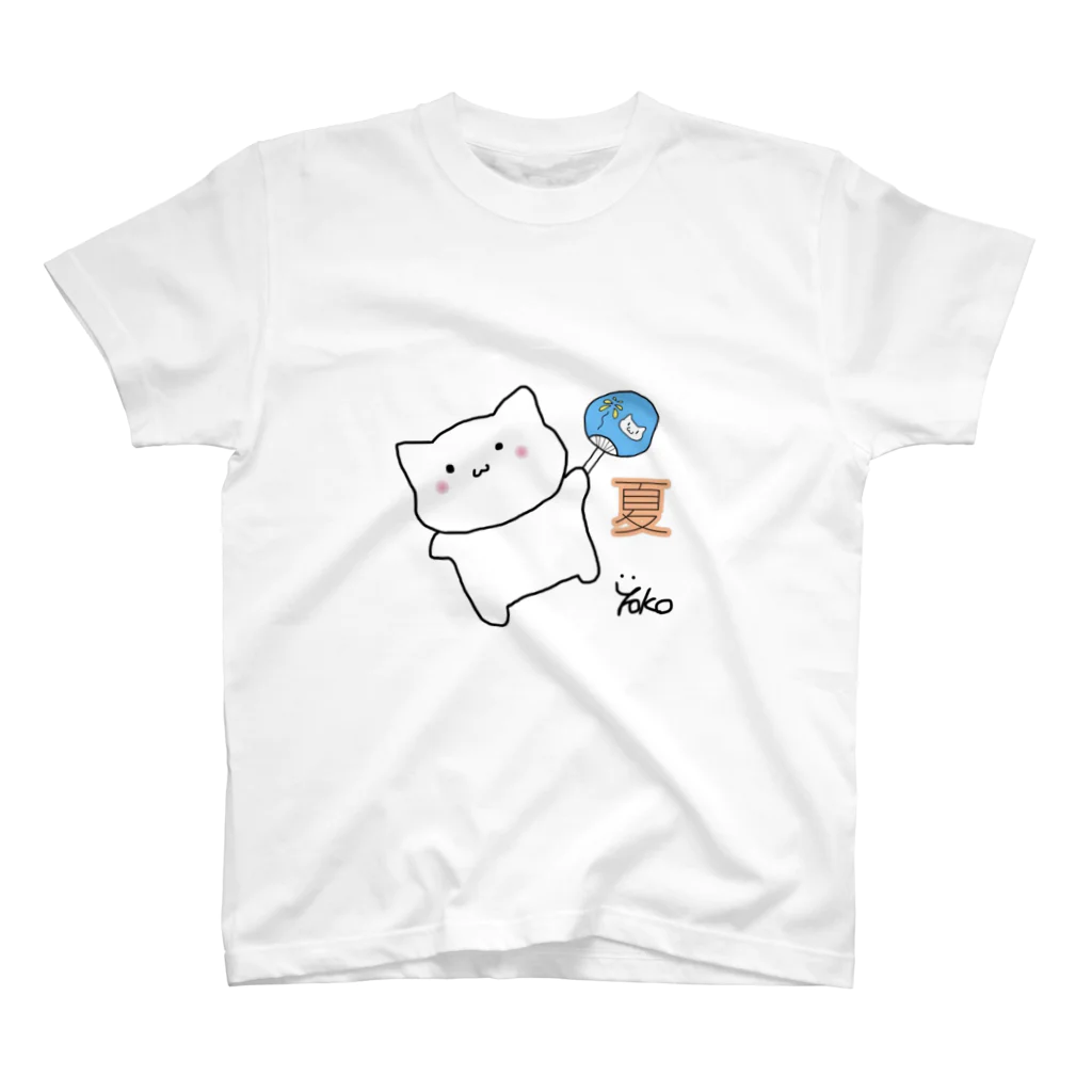 よーこのイラスト部屋ฅ•ω•ฅの夏にゃんこ🐱☀️ Regular Fit T-Shirt