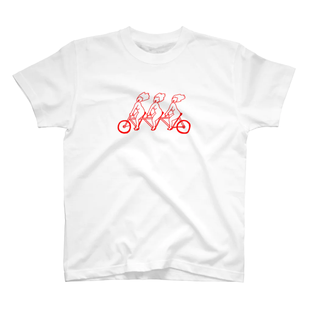 monCheriのタンデムRED（大） スタンダードTシャツ