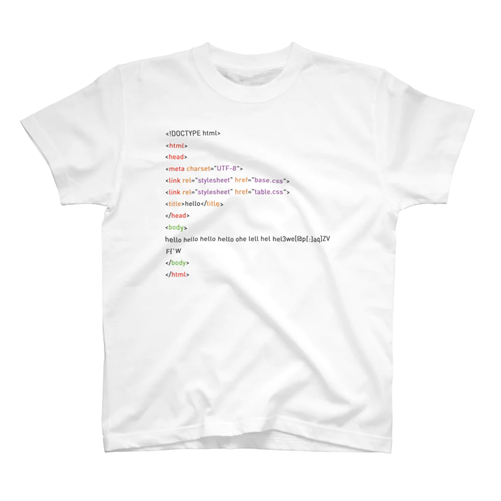 denahahahahaのhtml Regular Fit T-Shirt