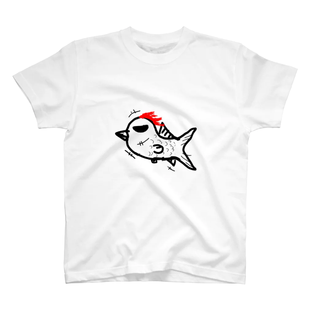 海釣り小僧のコケコッ魚(こけこっうお) スタンダードTシャツ