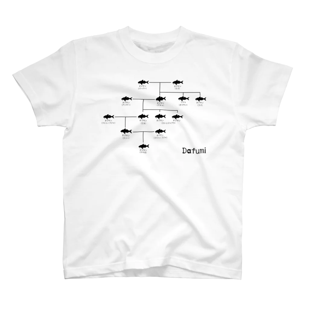 大田デザインの【与論島の方言ver.】オジサンの家系図 Regular Fit T-Shirt