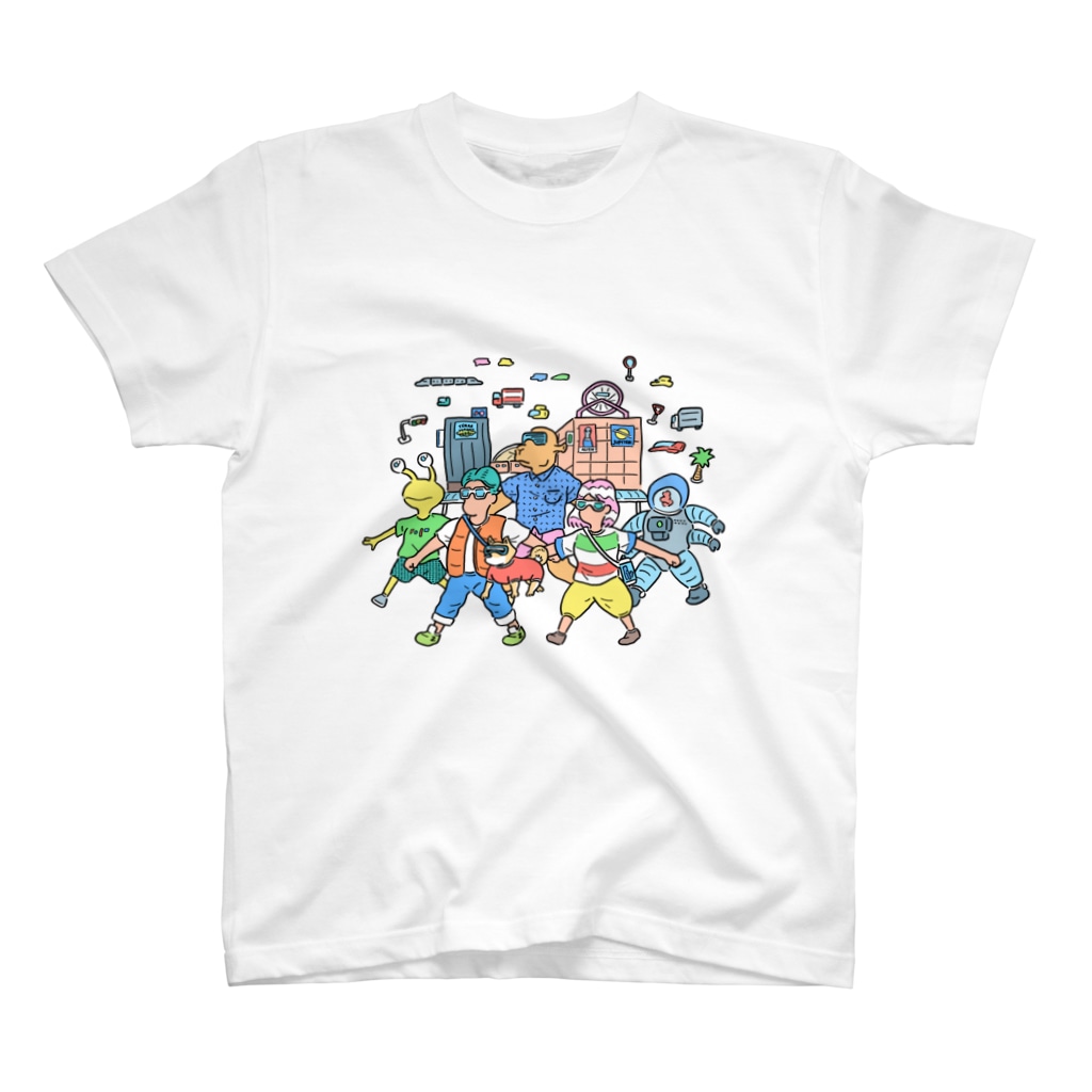 Kamisakamoto Hitoshi イラストチャリt Amu Kagoshima Amu Kagoshima15th のスタンダードtシャツ通販 Suzuri スズリ