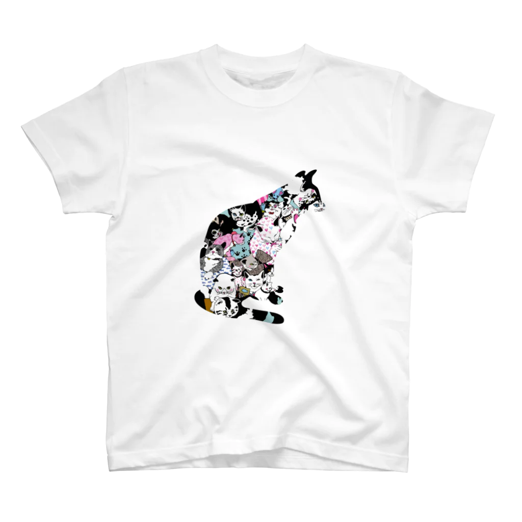 ゆるりんマルシェのゆるりんマルシェ 猫-1 Regular Fit T-Shirt