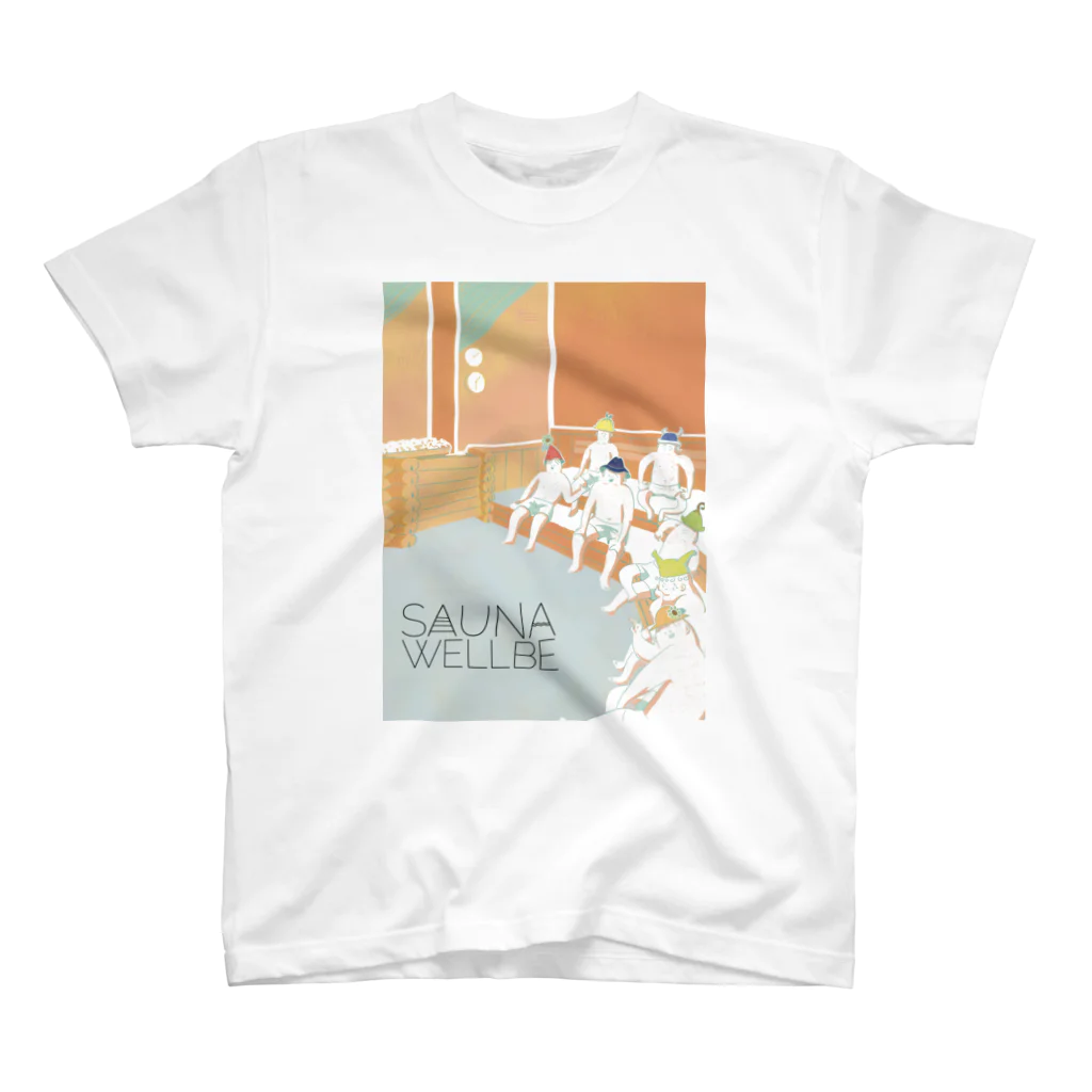 WellbeDesignLabの sauna sauna スタンダードTシャツ