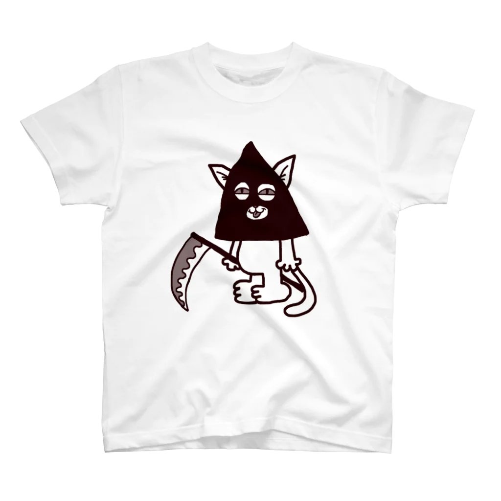 ぶてぃっく はくちのしけいしっこうねこ スタンダードTシャツ