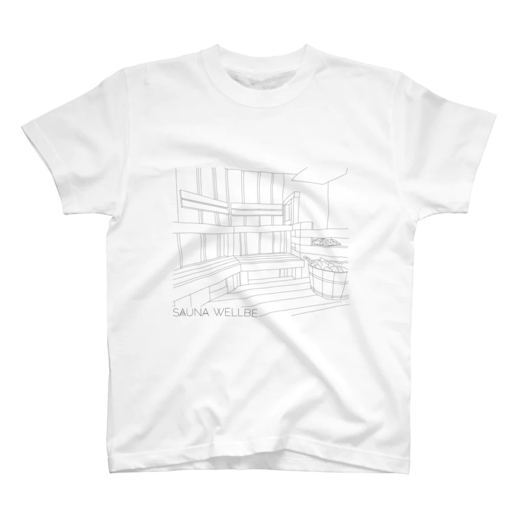 WellbeDesignLabのmori no sauna w スタンダードTシャツ