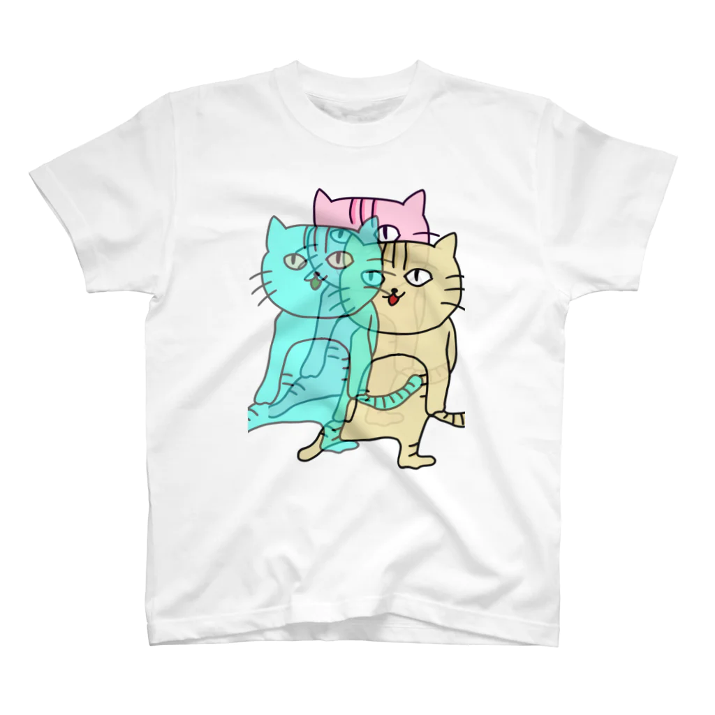 Sizimi_Kusodasaの残像猫 スタンダードTシャツ