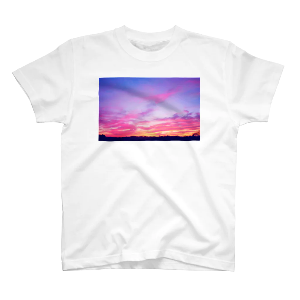DOLUXCHIC RAYLOのPink Sunset sky スタンダードTシャツ