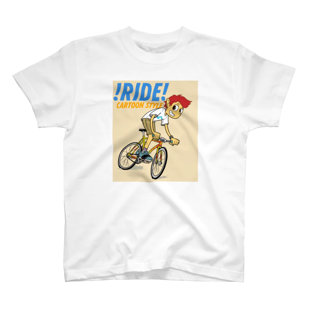 nidan-illustrationの!RIDE! (CARTOON STYLE) スタンダードTシャツ