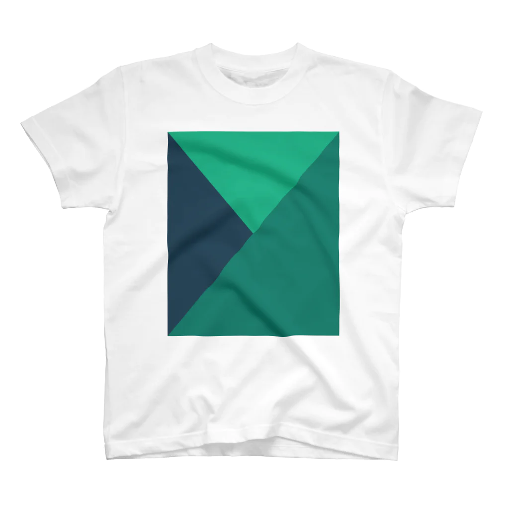 ペパボテックショップのComposition in Green, Green, and Green (Light Mode) Regular Fit T-Shirt