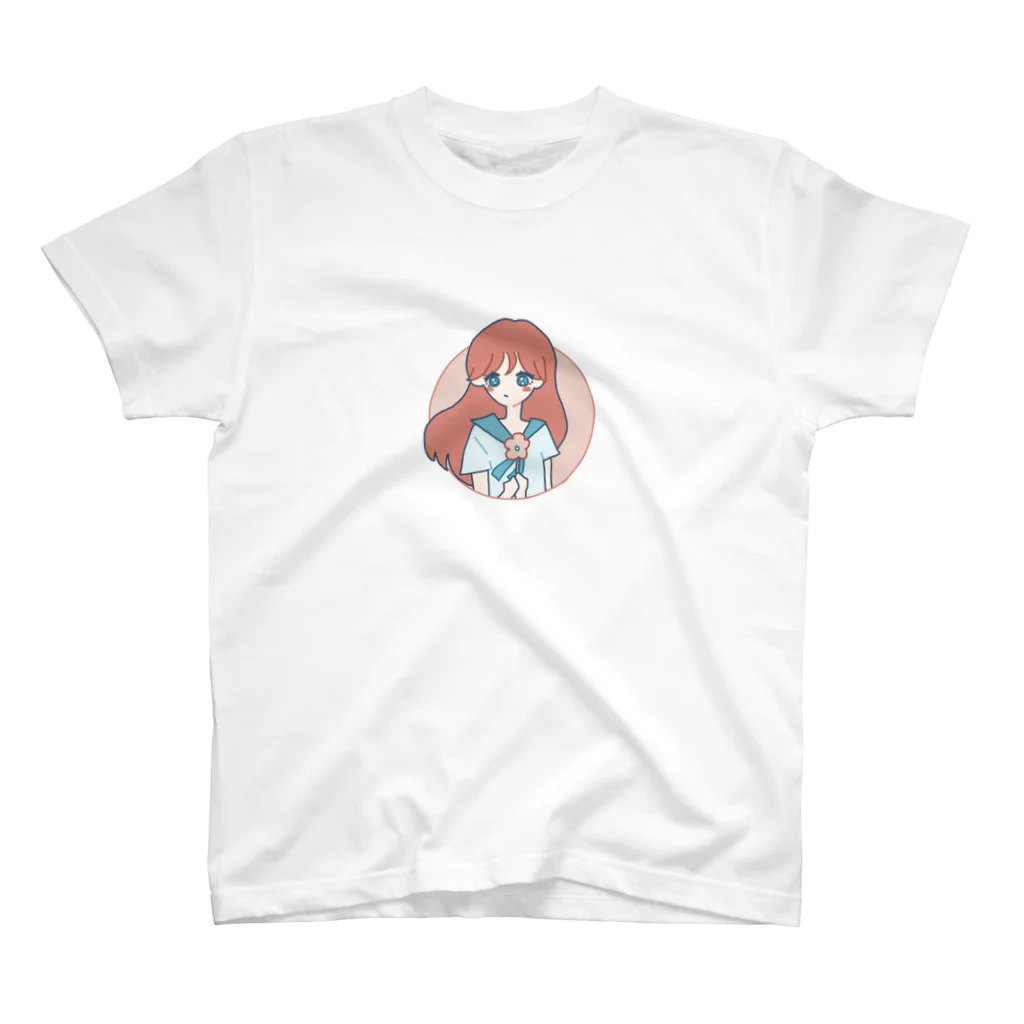 ゴトミの花と女の子Tシャツ スタンダードTシャツ