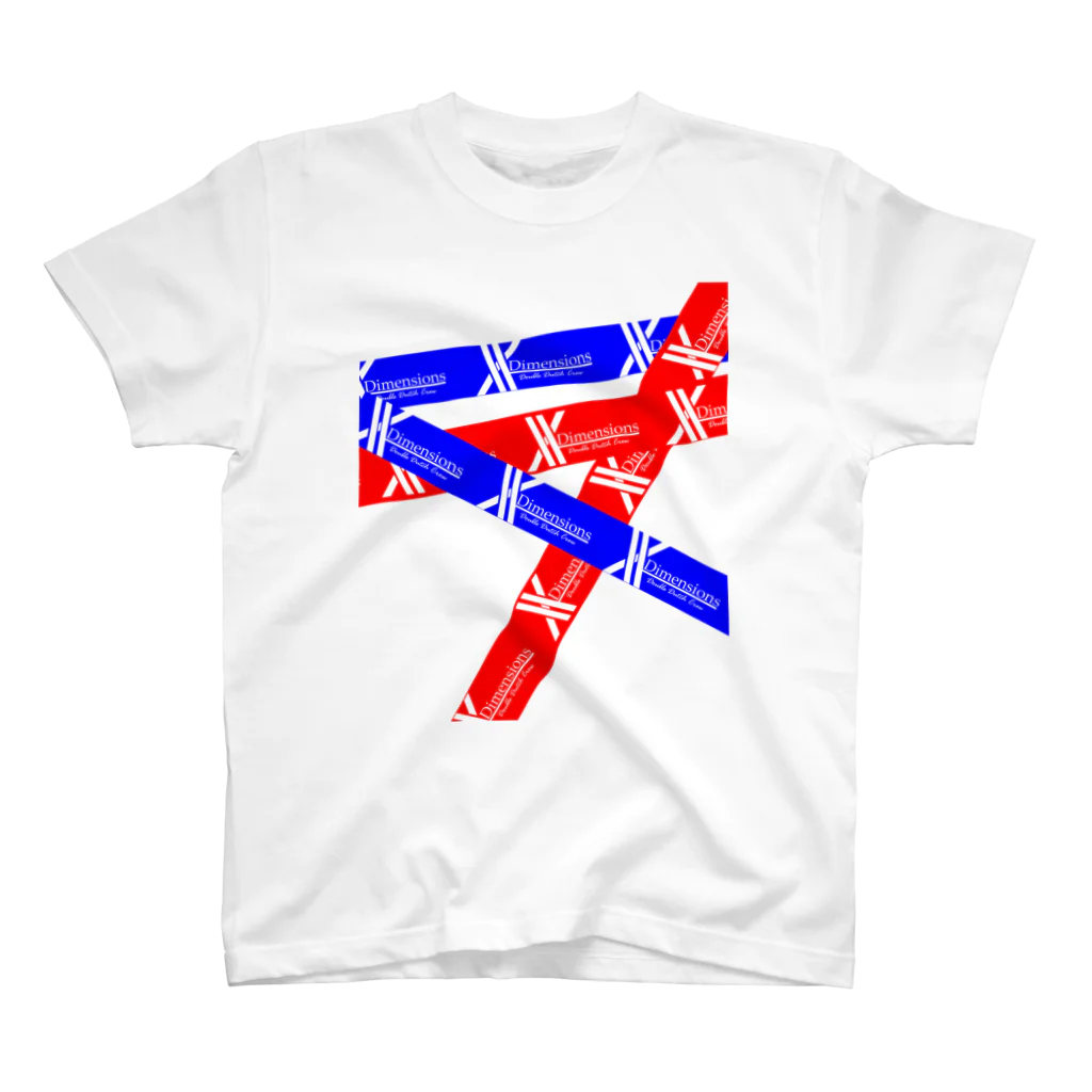 X-Dimensions team goodsのred&blue 03 Regular Fit T-Shirt