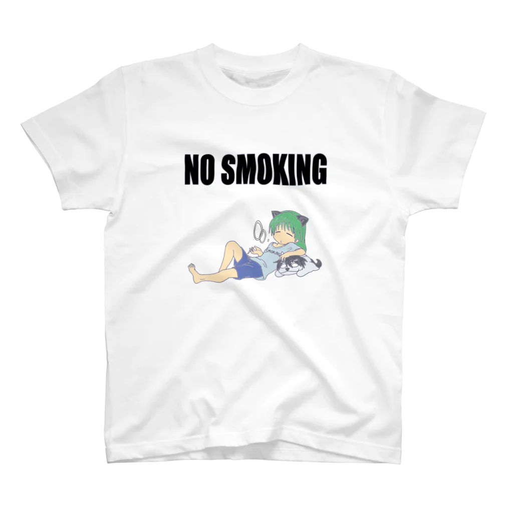 天王寺 真道のNO SMOKING　せいらさんと犬丸 Regular Fit T-Shirt