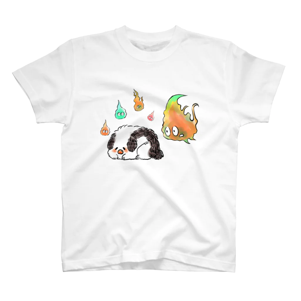 百±一のふわふわすねこすり スタンダードTシャツ