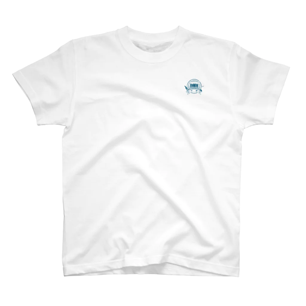 Japanarration_ジャパナレーションの鳥羽の朝市_今浦_青スタンプ Regular Fit T-Shirt