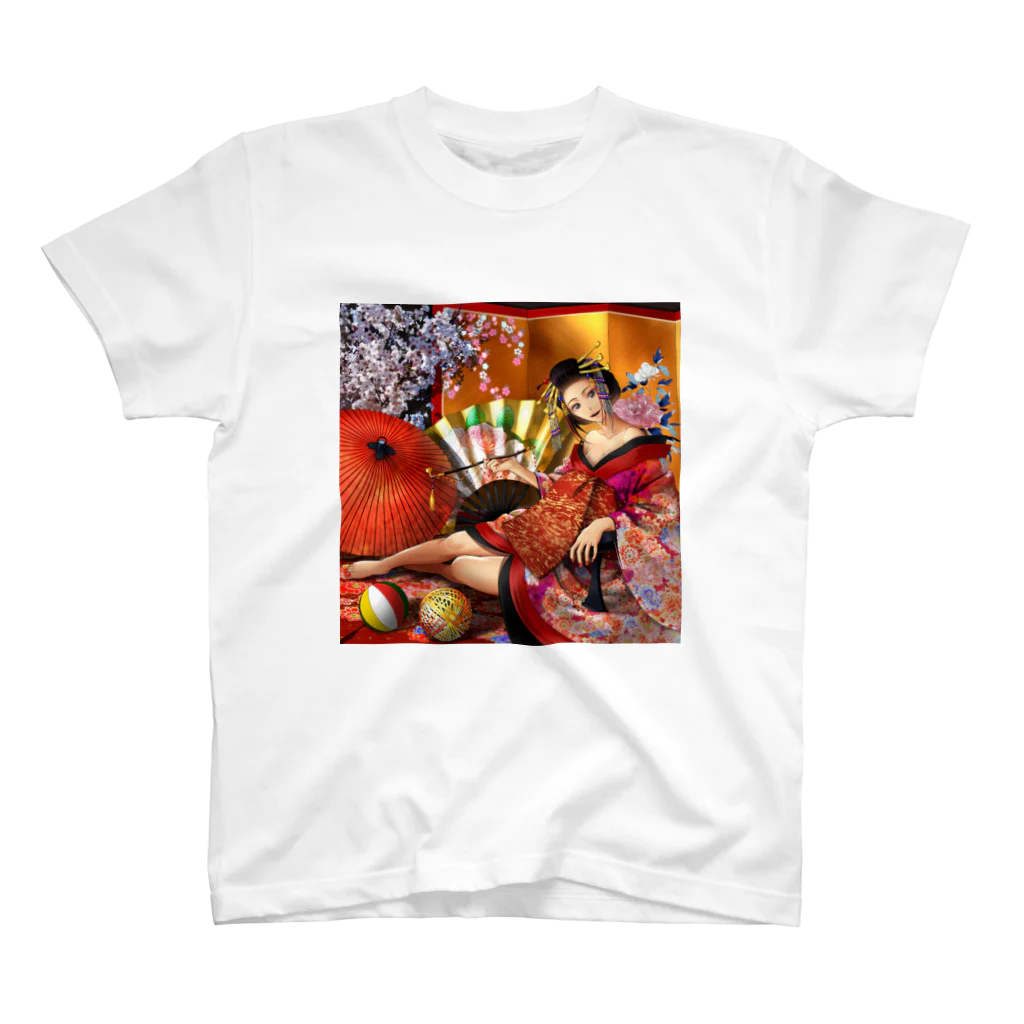 Cute 2D Girlsの花魁 Regular Fit T-Shirt