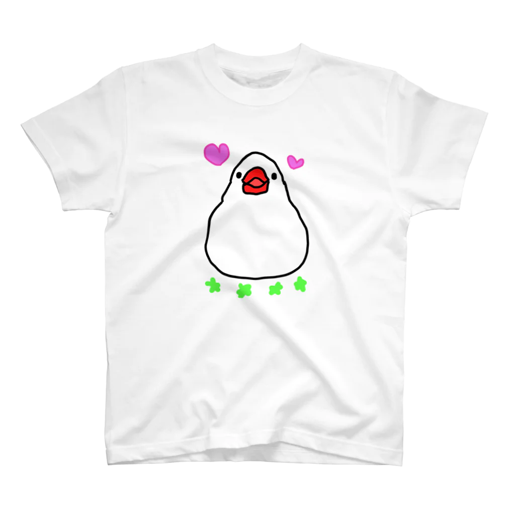 たちゅごろショップのアイラブ白文鳥 Regular Fit T-Shirt