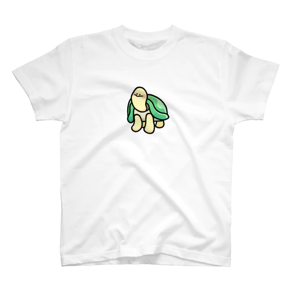 カメちゃん𓆉のツヤっとカメちゃん Regular Fit T-Shirt