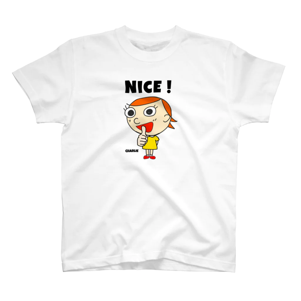 charlolのnice charlie 背景クリア スタンダードTシャツ