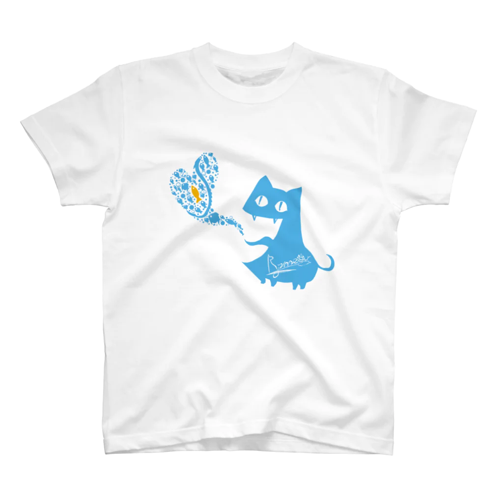 frmeowのがぶねこ　ブルーハワイver. スタンダードTシャツ