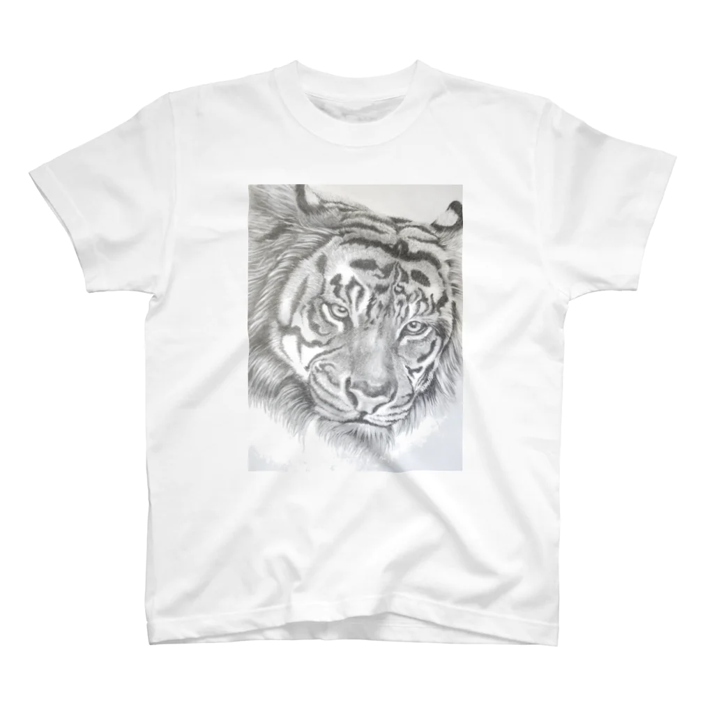 wanwanartのトラの鉛筆画 Regular Fit T-Shirt