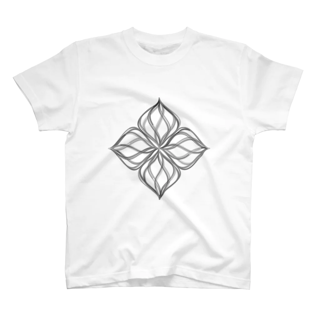 レオナのParametric Curves01(Black) スタンダードTシャツ