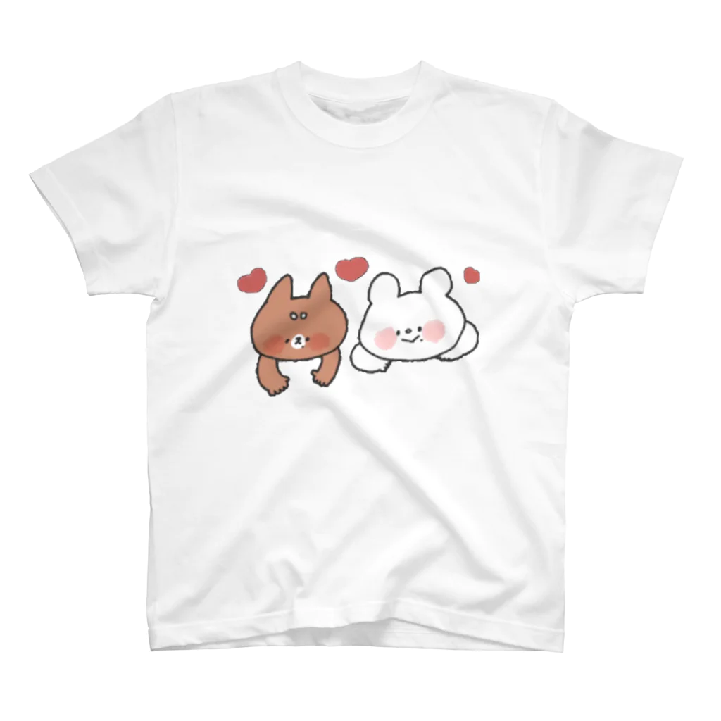 saxaのうさぎとくまちゃん Regular Fit T-Shirt