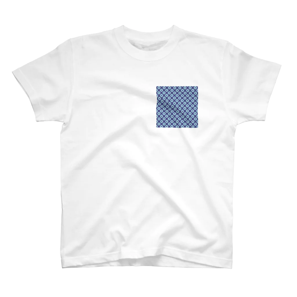 fujiatsuの鹿の子（青×水） Regular Fit T-Shirt