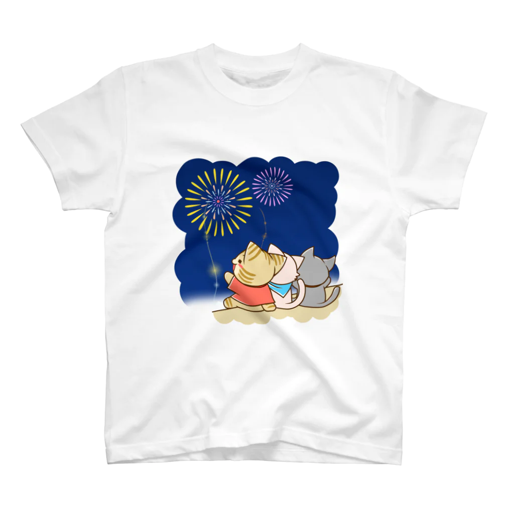 おりーぶりーぶのすずにゃん　花火 スタンダードTシャツ