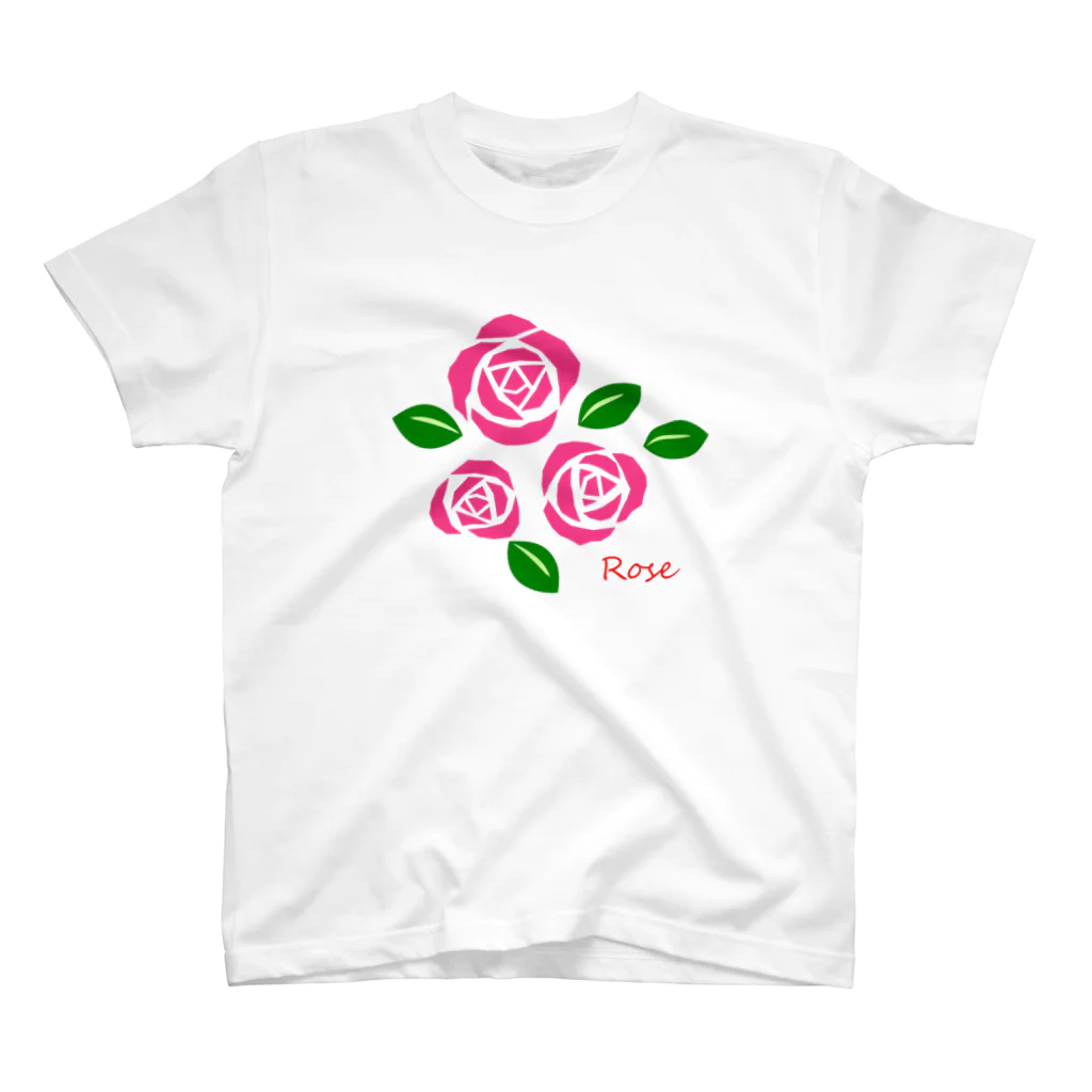 miyu1990のピンクの薔薇 スタンダードTシャツ