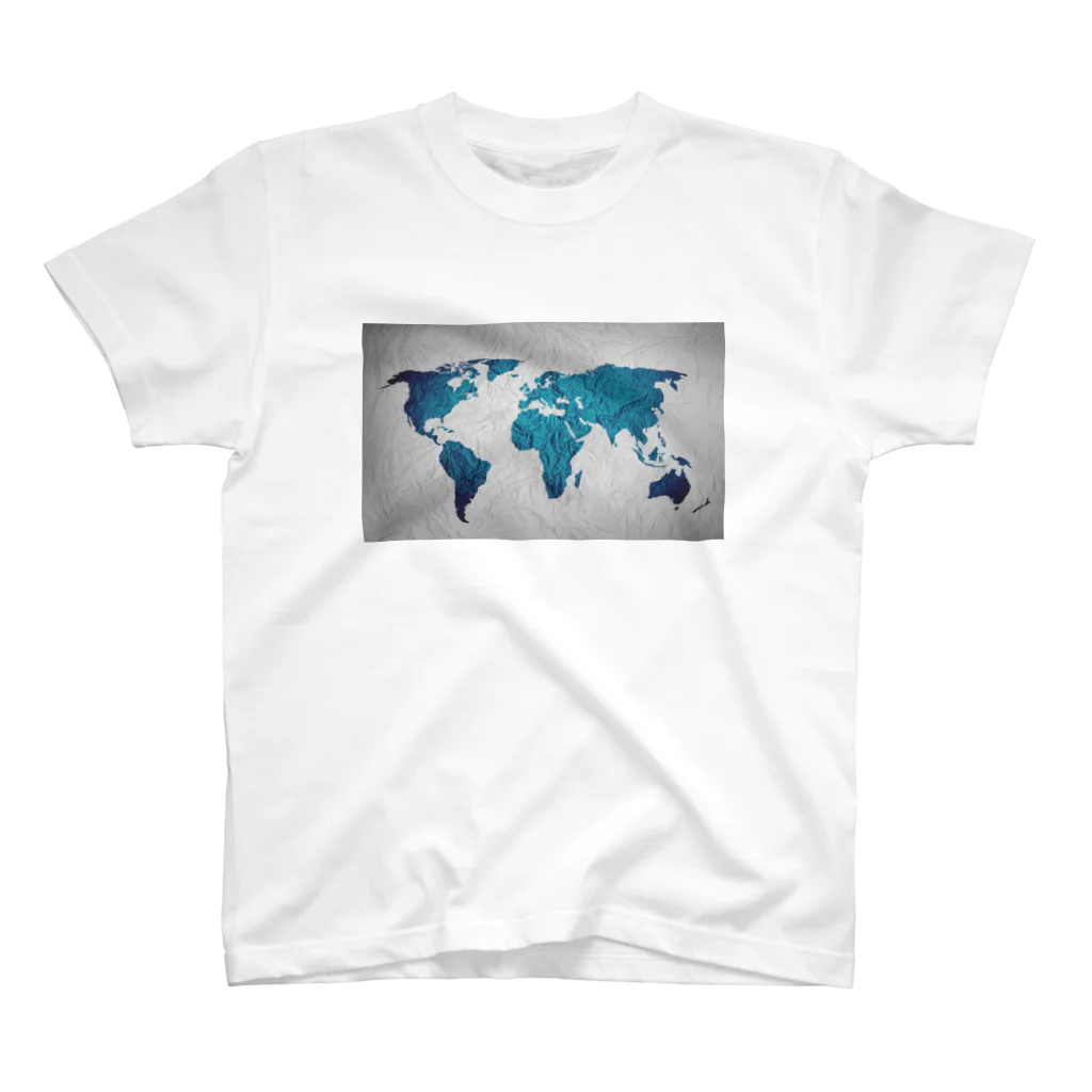 Sakura-yuanの氷と水の世界地図 スタンダードTシャツ