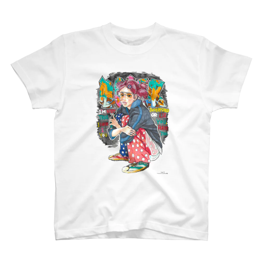 cartoonpunxのfxxk graffiti girl スタンダードTシャツ