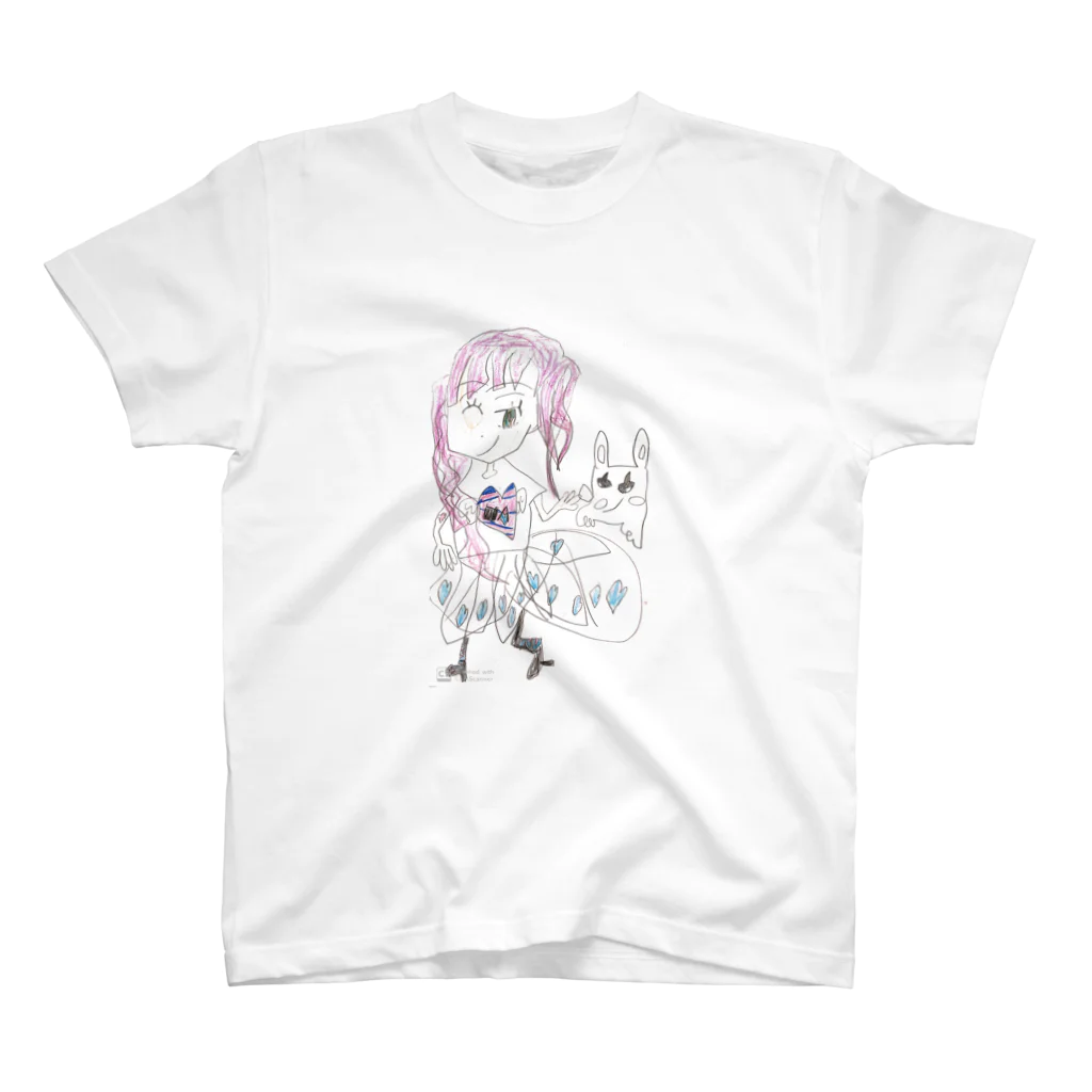 あいぴぴのピンク女の子 スタンダードTシャツ