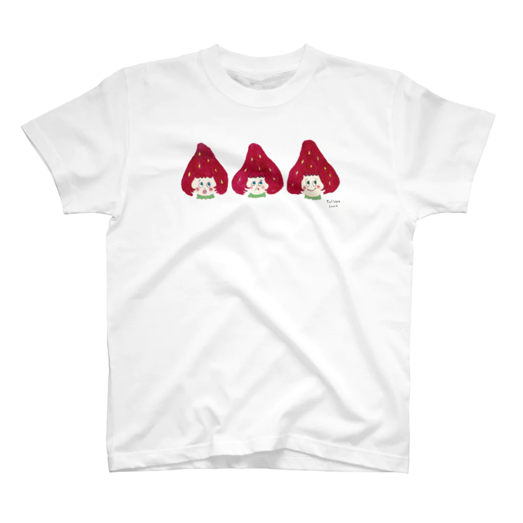 Tulippaのいちごちゃん３姉妹 Regular Fit T-Shirt