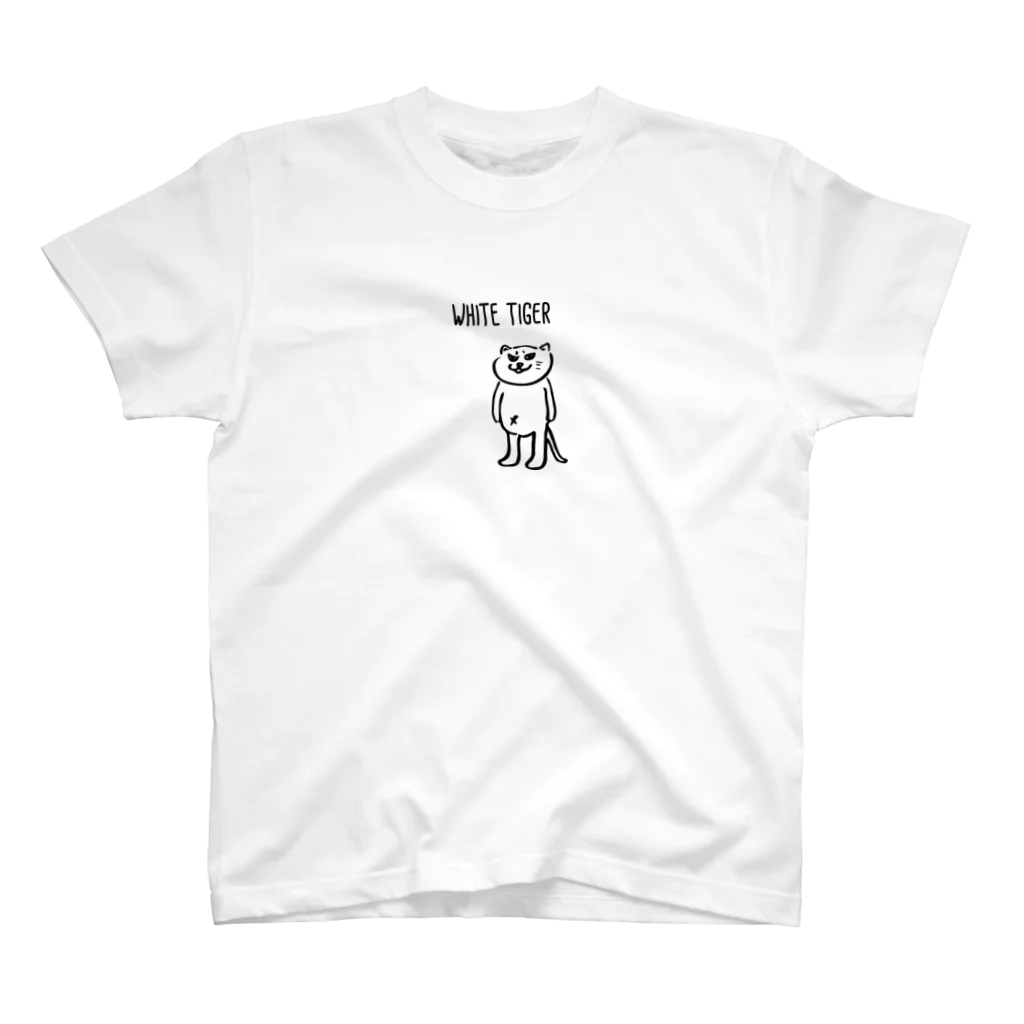 o26(9)のほわいとたいがー スタンダードTシャツ