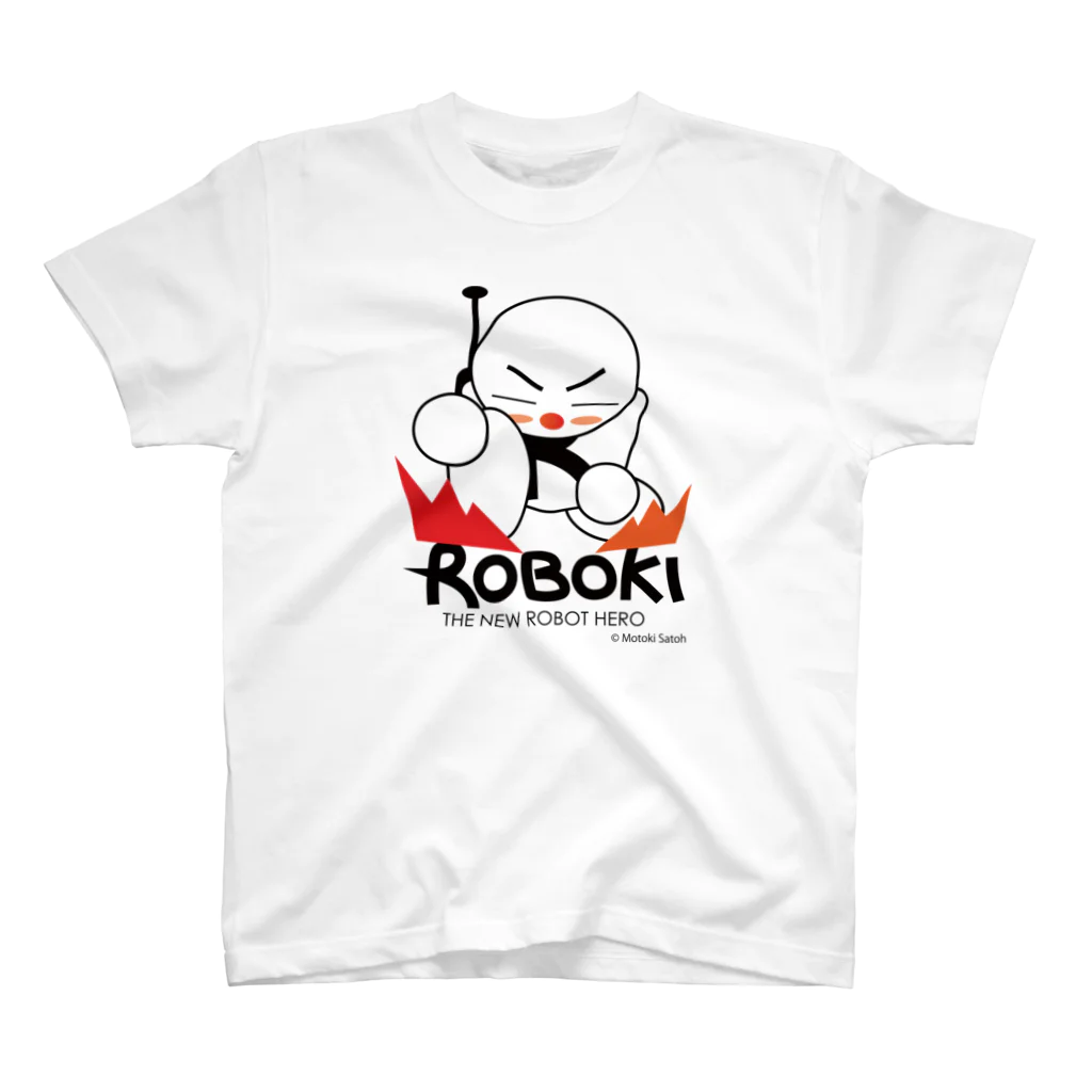 サトウモトキ@LINEスタンプのROBOKI（ロボキ）LANDING スタンダードTシャツ