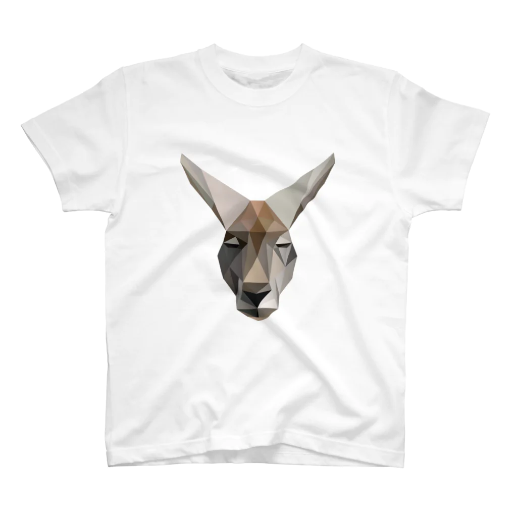 necodoriの-kangaru-『動物の気持ち』シリーズ スタンダードTシャツ