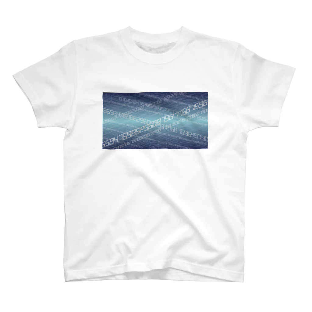 omeganyの電脳空間　青 Regular Fit T-Shirt