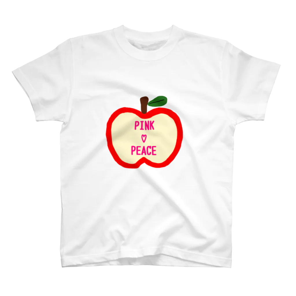 PINK♡PEACEの半分りんご🍎 Regular Fit T-Shirt