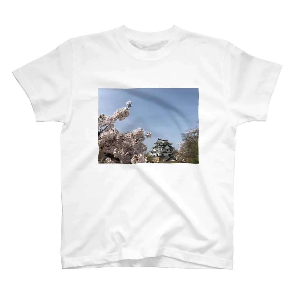 rin200027の彦根城と桜 スタンダードTシャツ