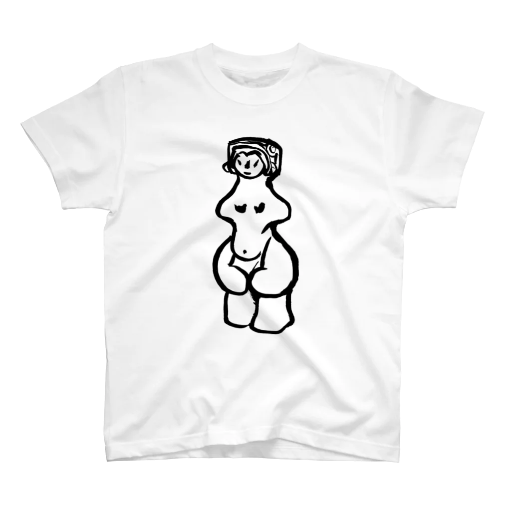 工房ＨＡＮＺＯＵの前面(片面)プリント　縄文のビーナスさん　土偶シリーズ Regular Fit T-Shirt