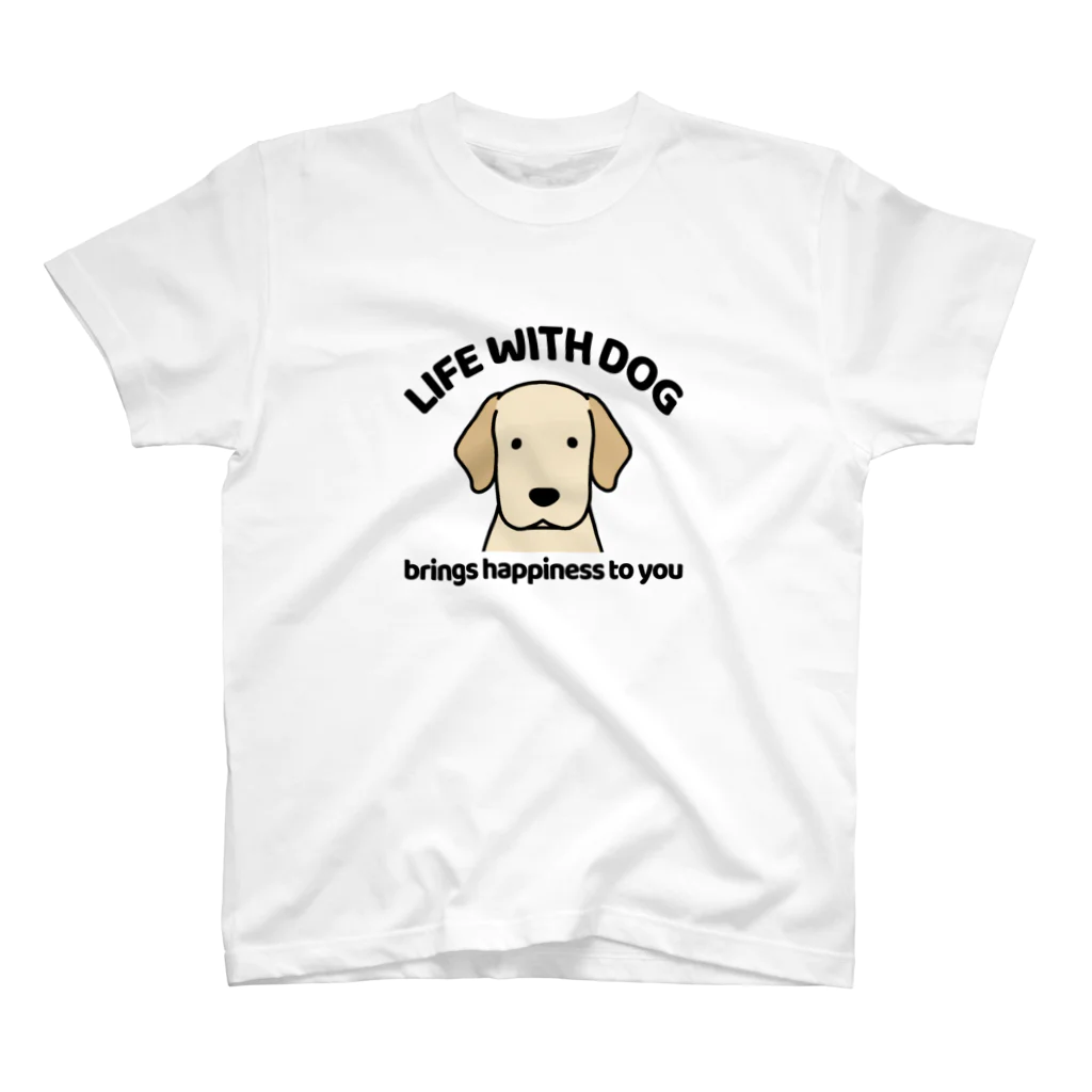 efrinmanの犬と共に（ラブイエロー） スタンダードTシャツ