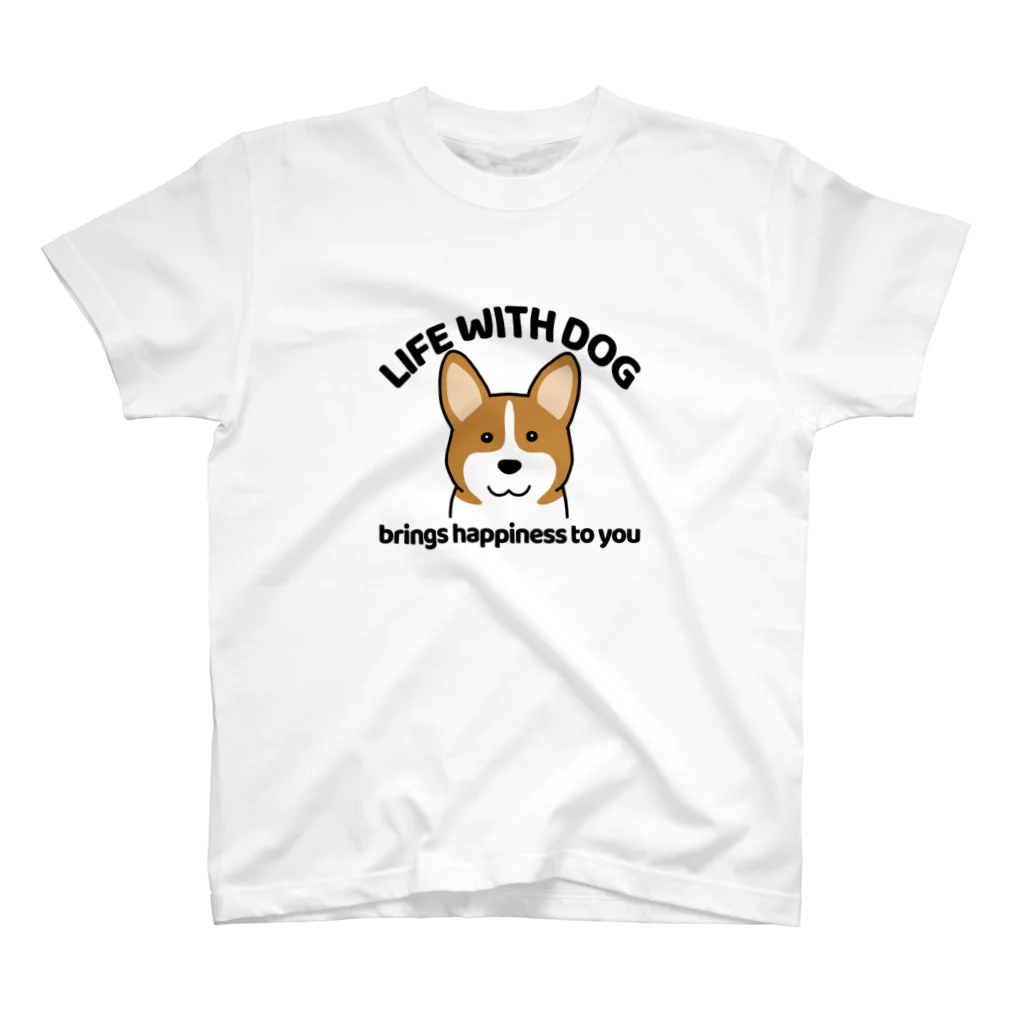 efrinmanの犬と共に（コーギー） スタンダードTシャツ