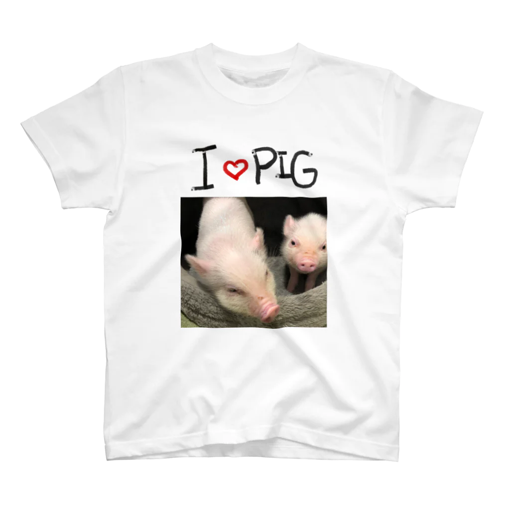 kinopi-のI ❤️PIG スタンダードTシャツ