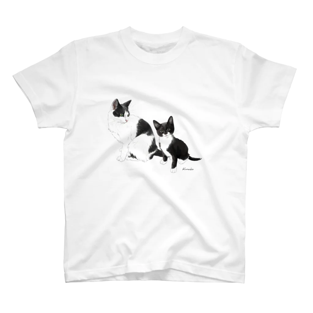 kinako-japanの野良猫親子　アヤンとリモン スタンダードTシャツ