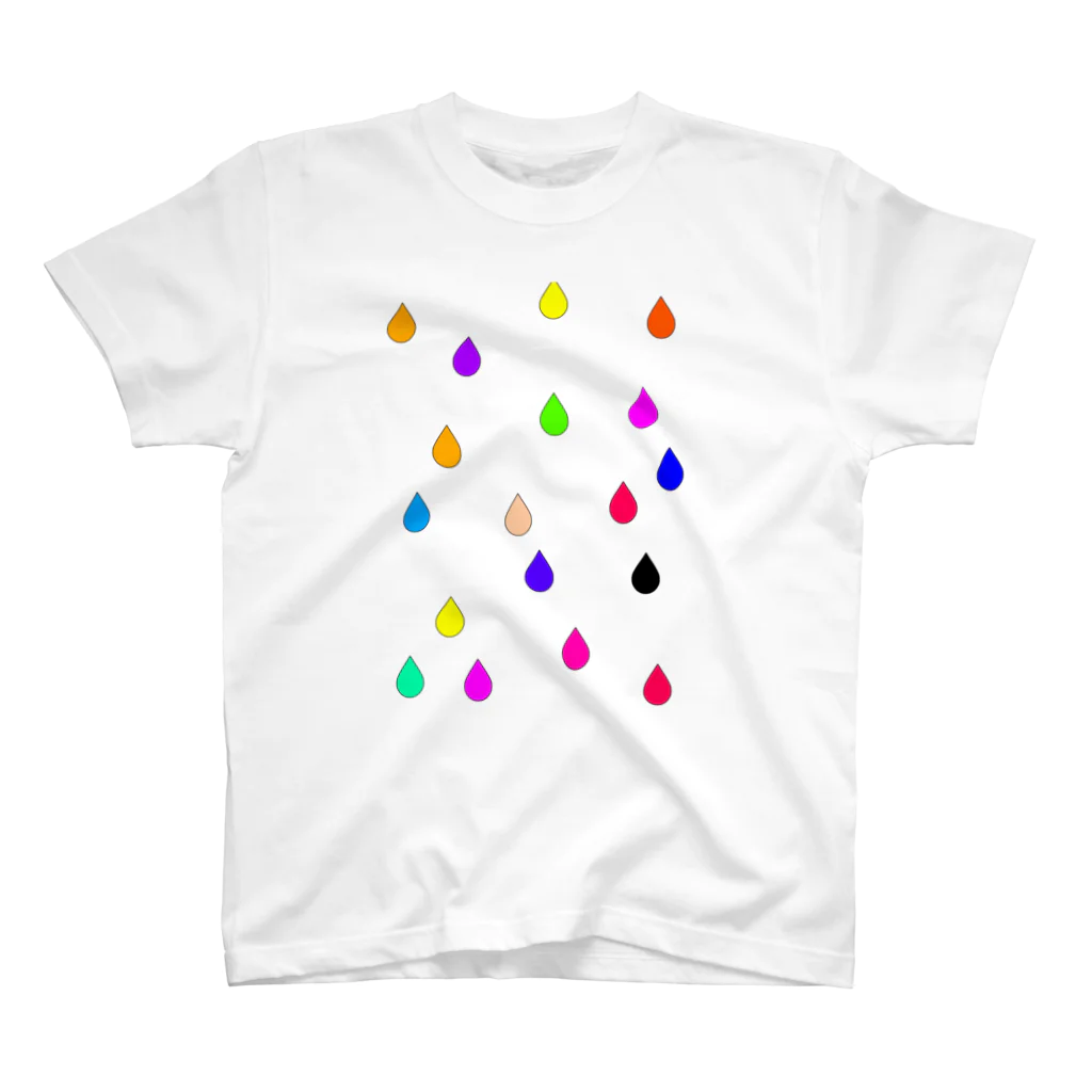 weekenDの色とりどりの雨 スタンダードTシャツ