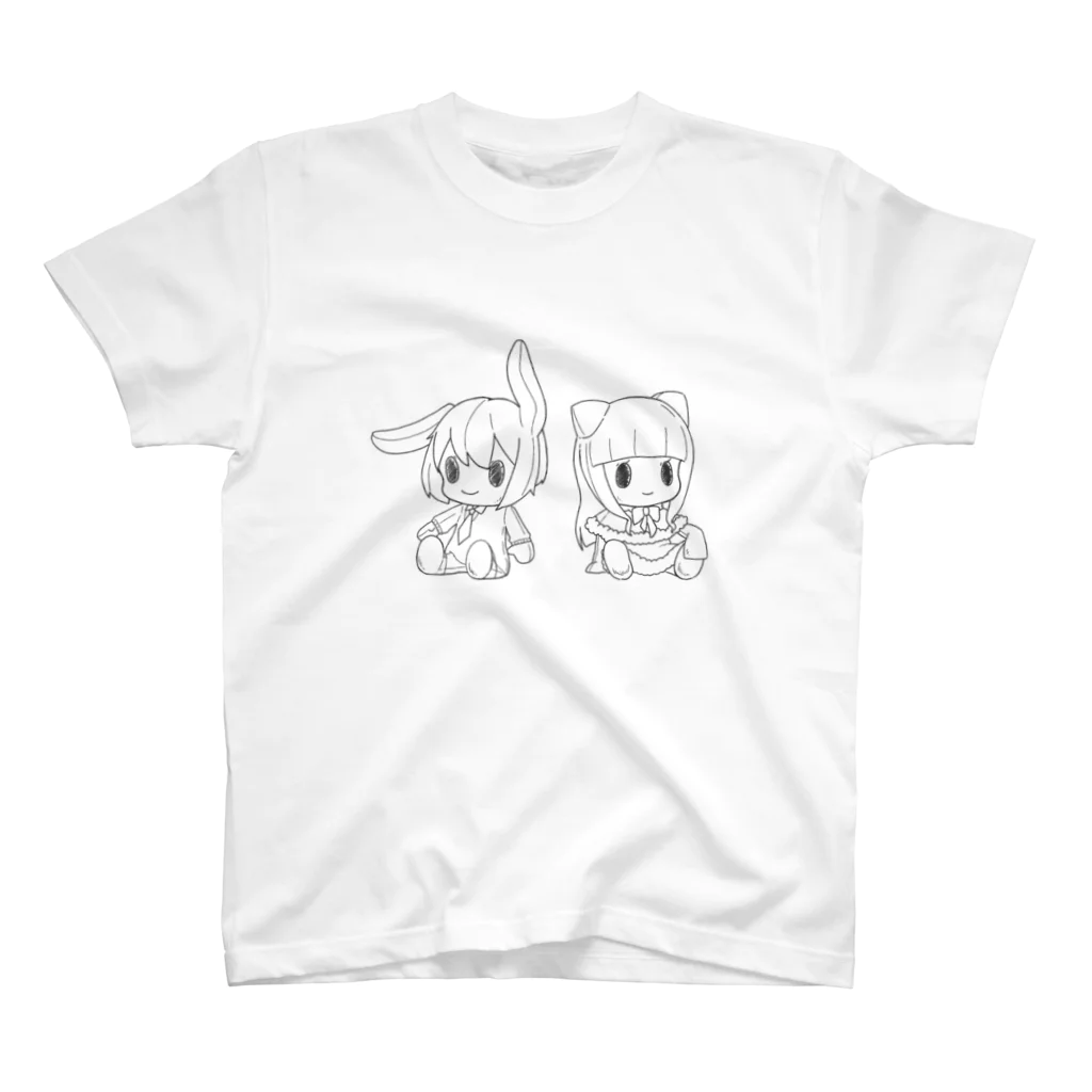 rintaropomのうさぎとねこ Regular Fit T-Shirt