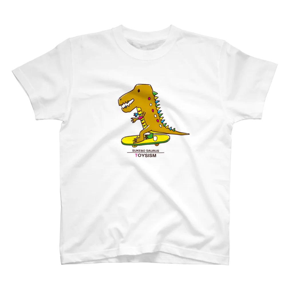 トイズイズムキャラクターズグッズショップのスケボーザウルス Regular Fit T-Shirt