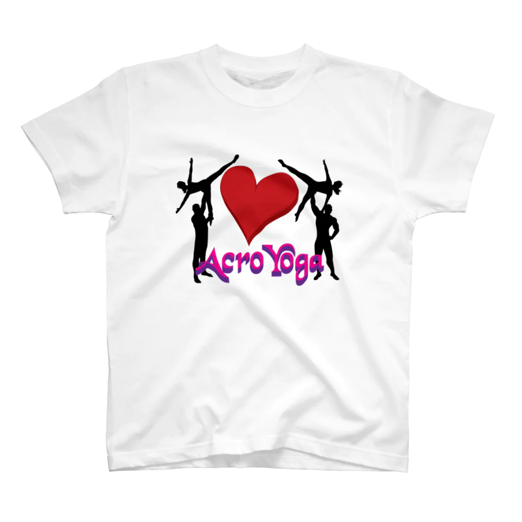 JuggernautCheerのLove AcroYoga 3D スタンダードTシャツ